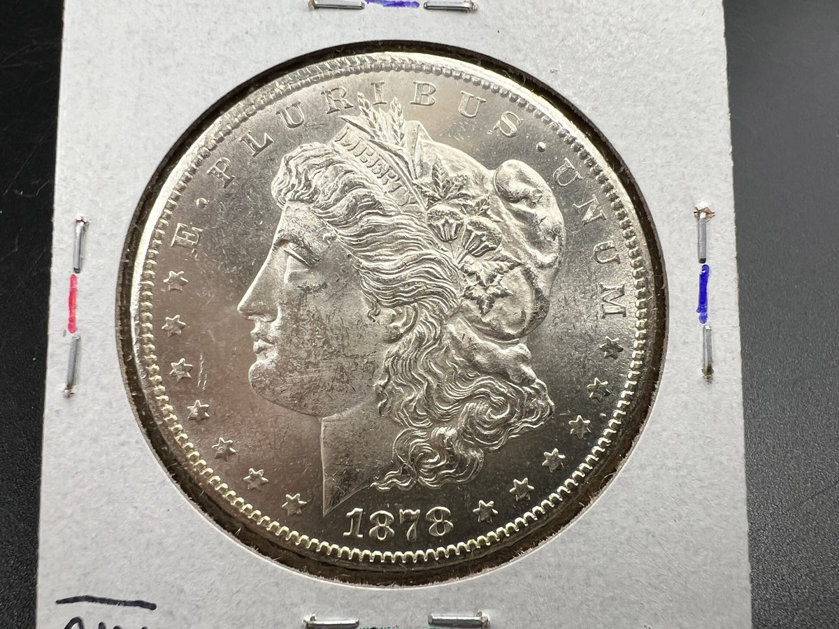 1878 CC Morgan VAM 11 Choice BU Carson City Dollar Coin Lines in Wing Top 100 Vam Variety