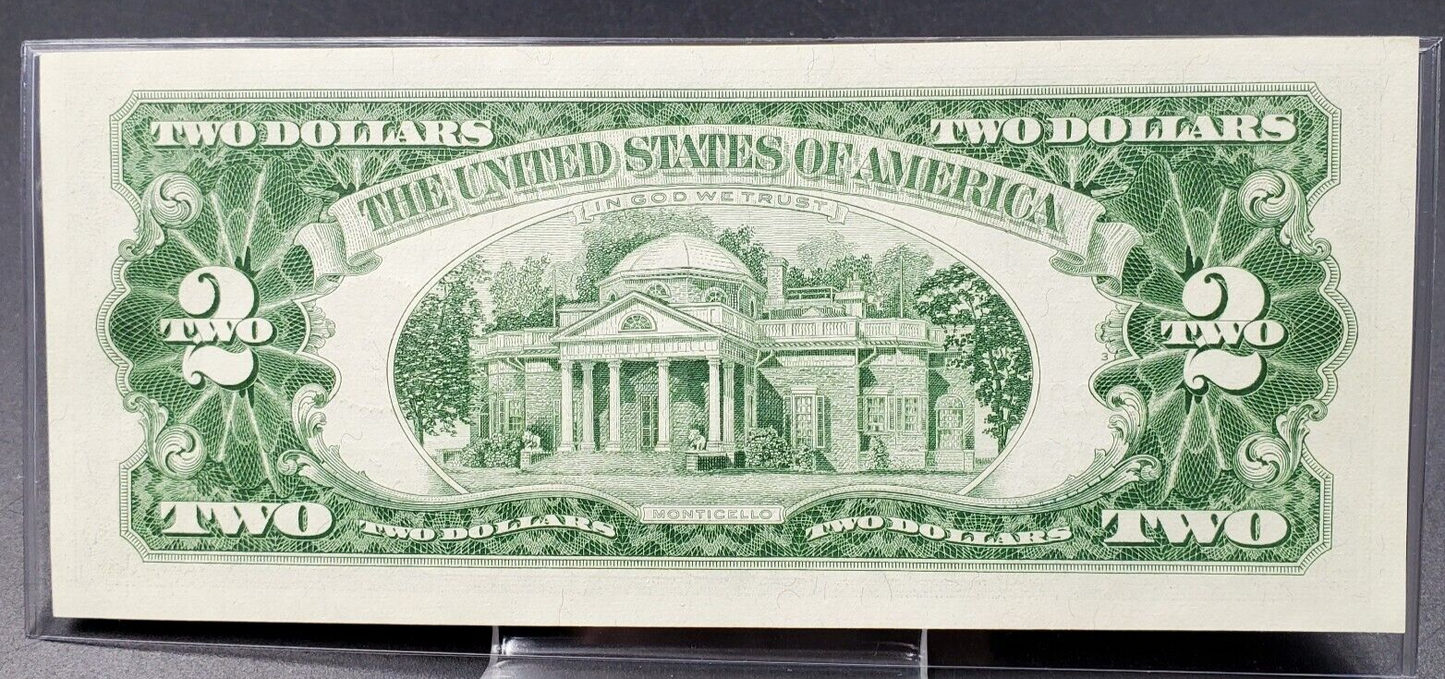 1963 $2 Red Seal Legal Tender Uncirculated Note MATCHING # 3 BLOCK PLATE NUMBERS