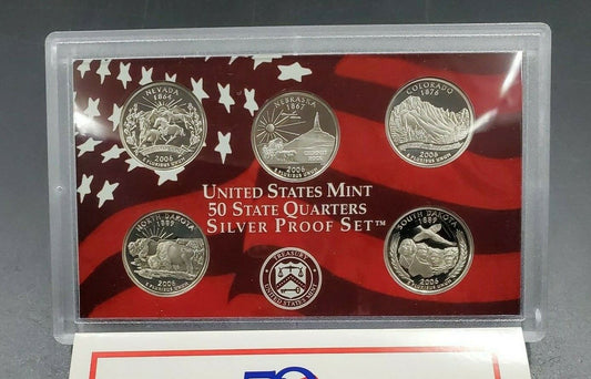 2006 State Statehood Quarter Proof Silver Coin Set OGP Nevada South Dakota