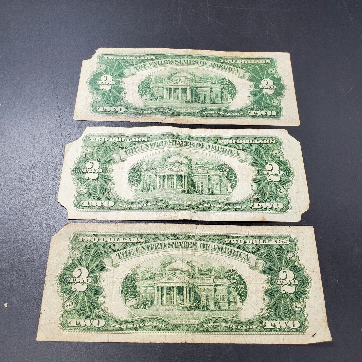 3 NOTE Estate Currency Lot 1928 G Legal Tender Tinder Red Seal Bills Very Circ 2