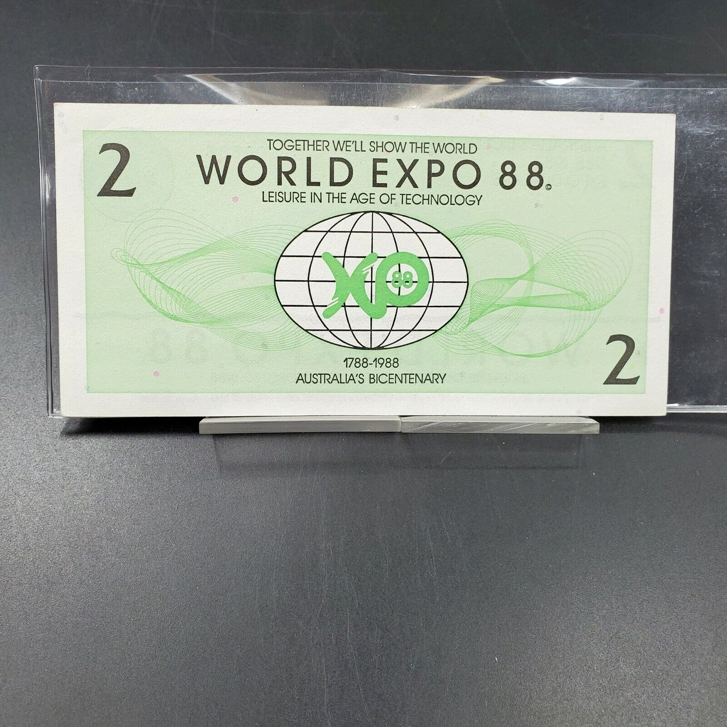 Australia 2 Dollars World Expo 1988 Bicentenary 1788-1988 Choice Unc Note Bill