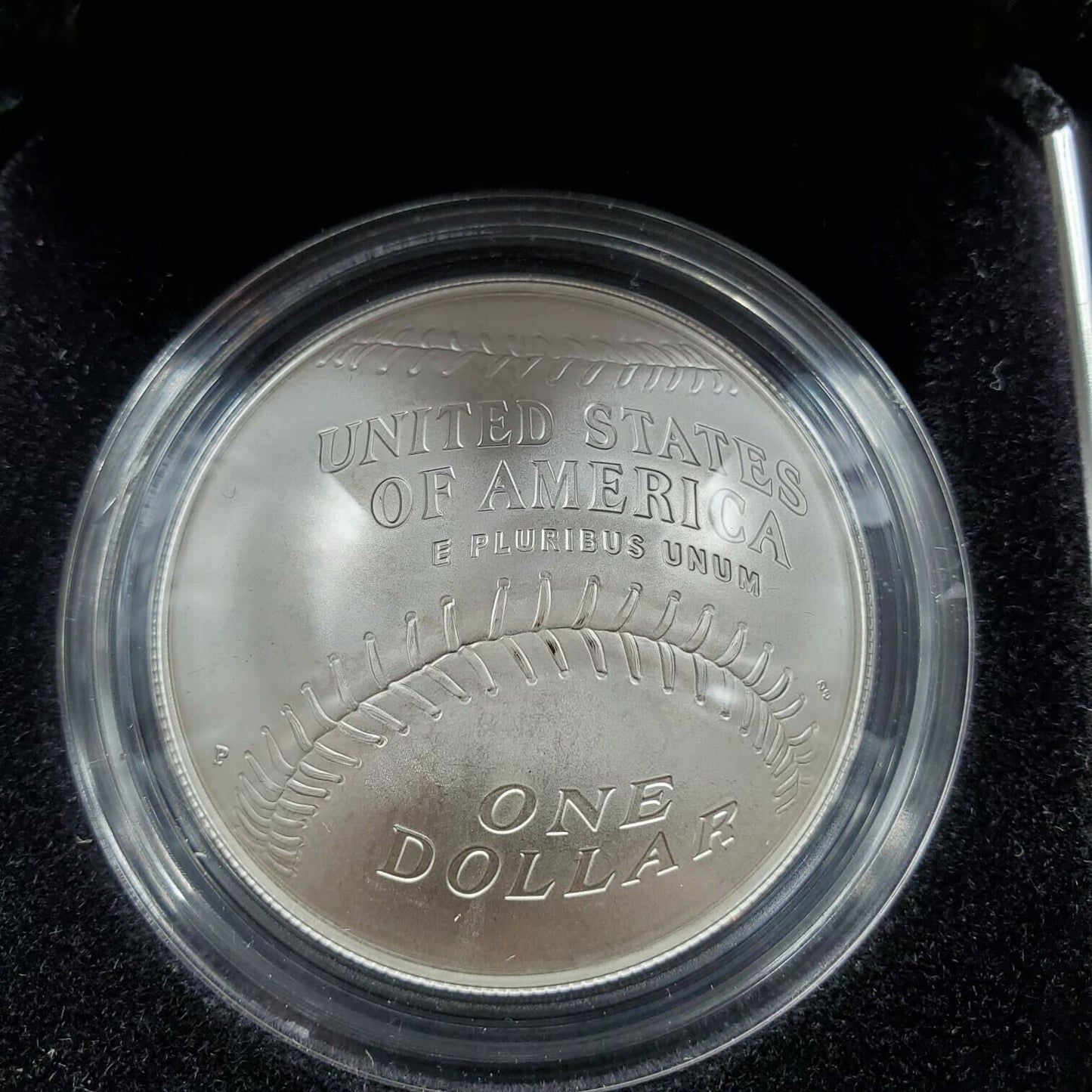 2014 Baseball Silver $1 Dollar Commemorative Coin OGP Box COA Business Strike