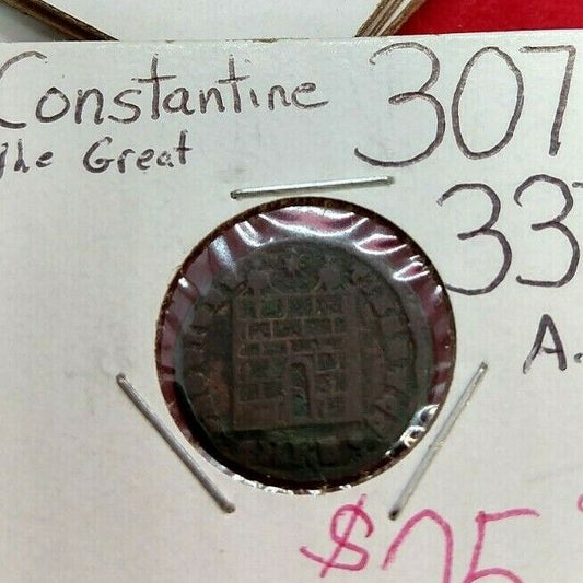 Constantine I 307-337 AD Follis Ancient Bronze Coin Circulated Authentic