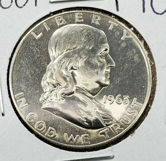 1963 P Franklin Silver Half Dollar Coin Choice Proof 50c Coin Nice Philadelphia