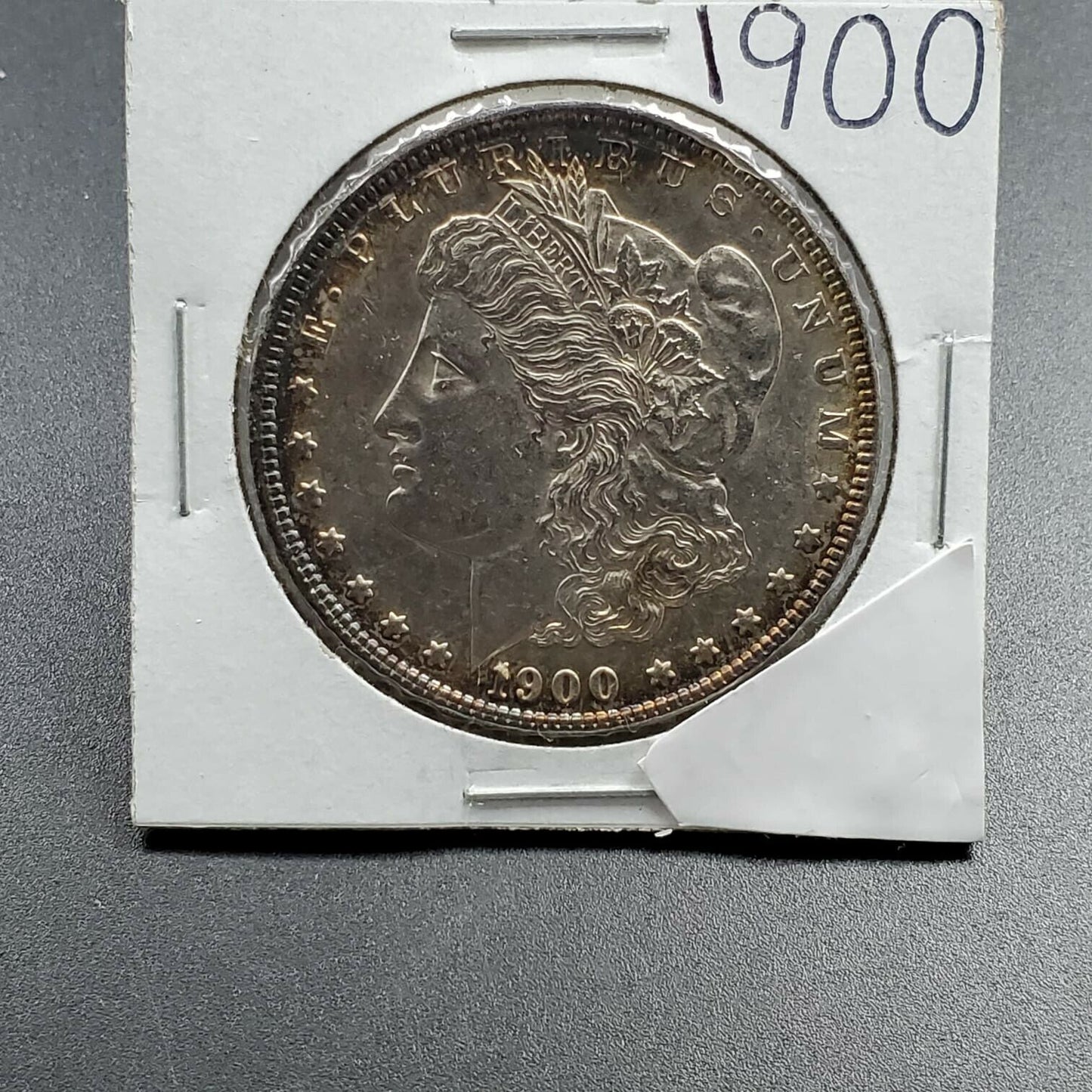 1900 P $1 Morgan Silver Dollar Coin AVG UNC Uncirculated Neat Toning Toner