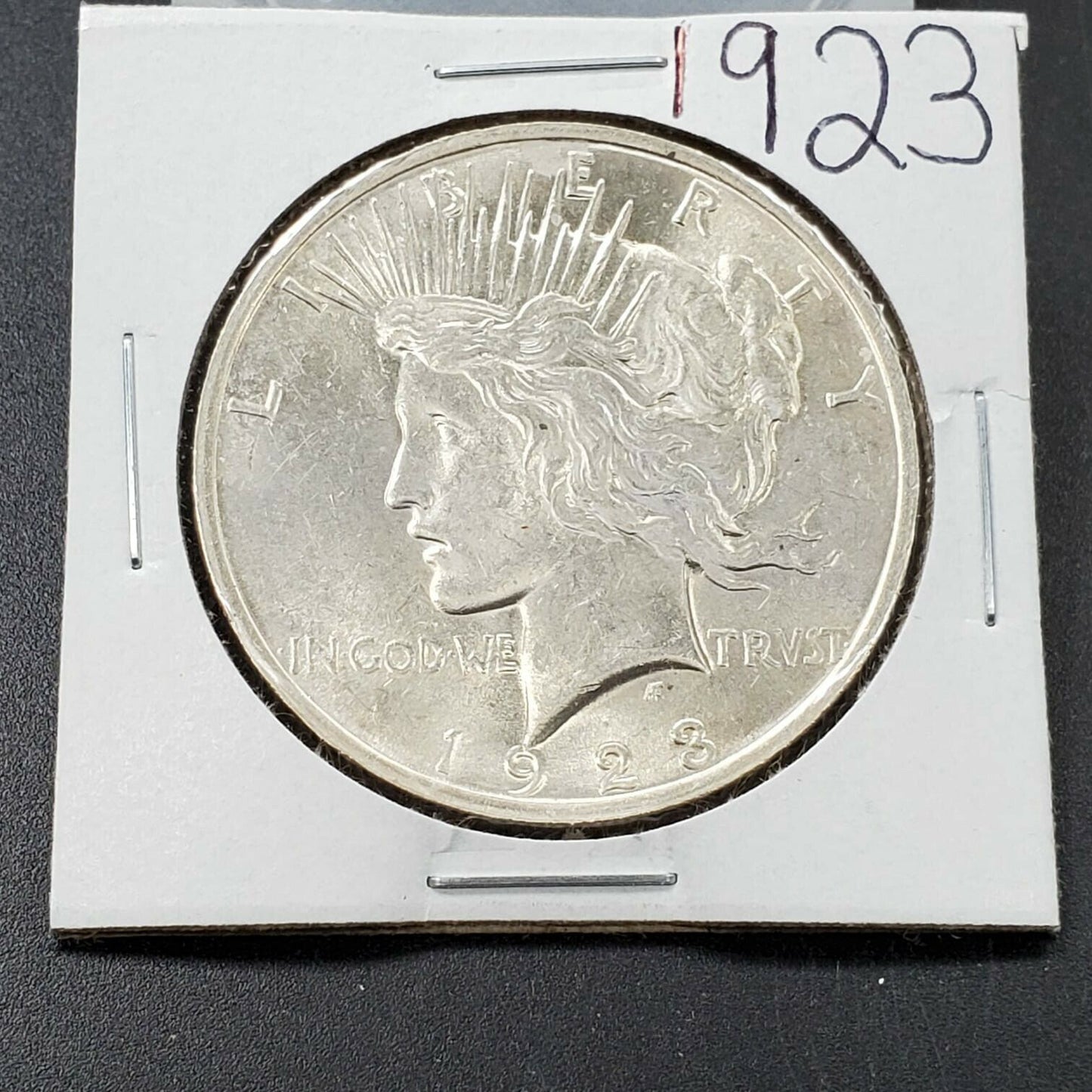 1923 P Peace 90% Silver Eagle Dollar Coin Flashy AVG BU Uncirculated