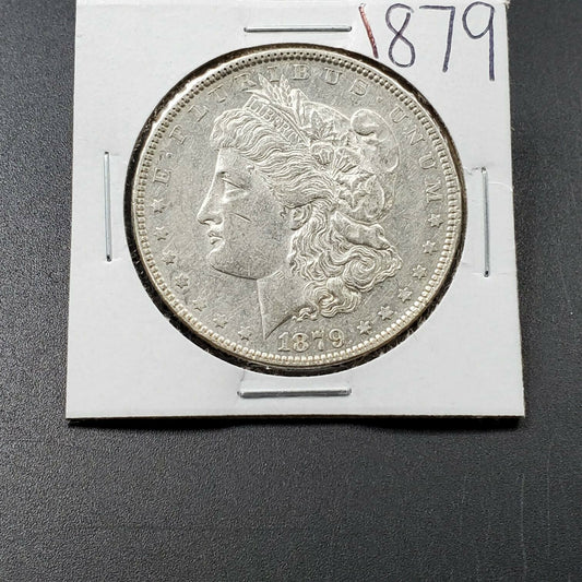 1879 P $1 Morgan Silver Eagle Dollar Coin AU DETAILS CLEANED