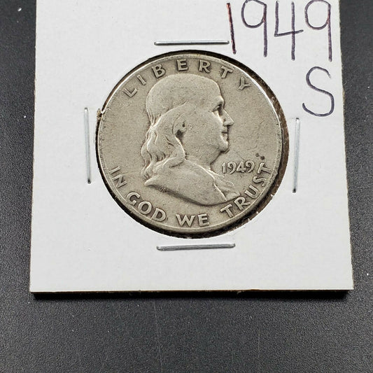 1949 S Franklin Silver Half Dollar Coin Choice Circulated