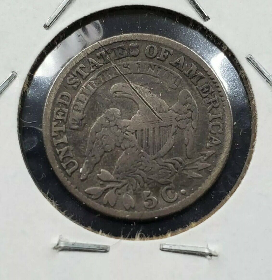 1831 Capped Bust Head Half Dime Coin VF Very Fine  REV scratch