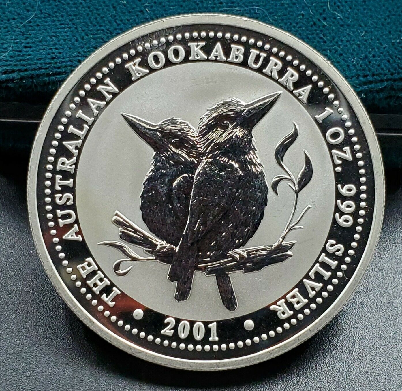 2001 Australian Kookaburra 1oz Silver Choice GEM Uncirculated $1 Coin