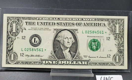 1999 $1 FRN Federal Reserve STAR NOTE * UNCIRCULATED