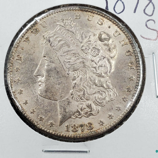 1878 S $1 Morgan Silver Eagle Dollar Coin Choice AU About UNC