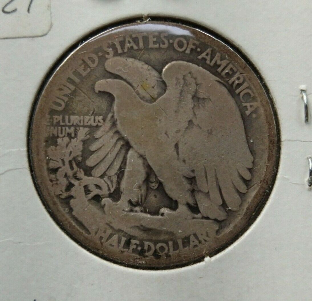 1917 D REV Walking Liberty Silver Eagle Coin Choice good / vg Reverse MINT MARK