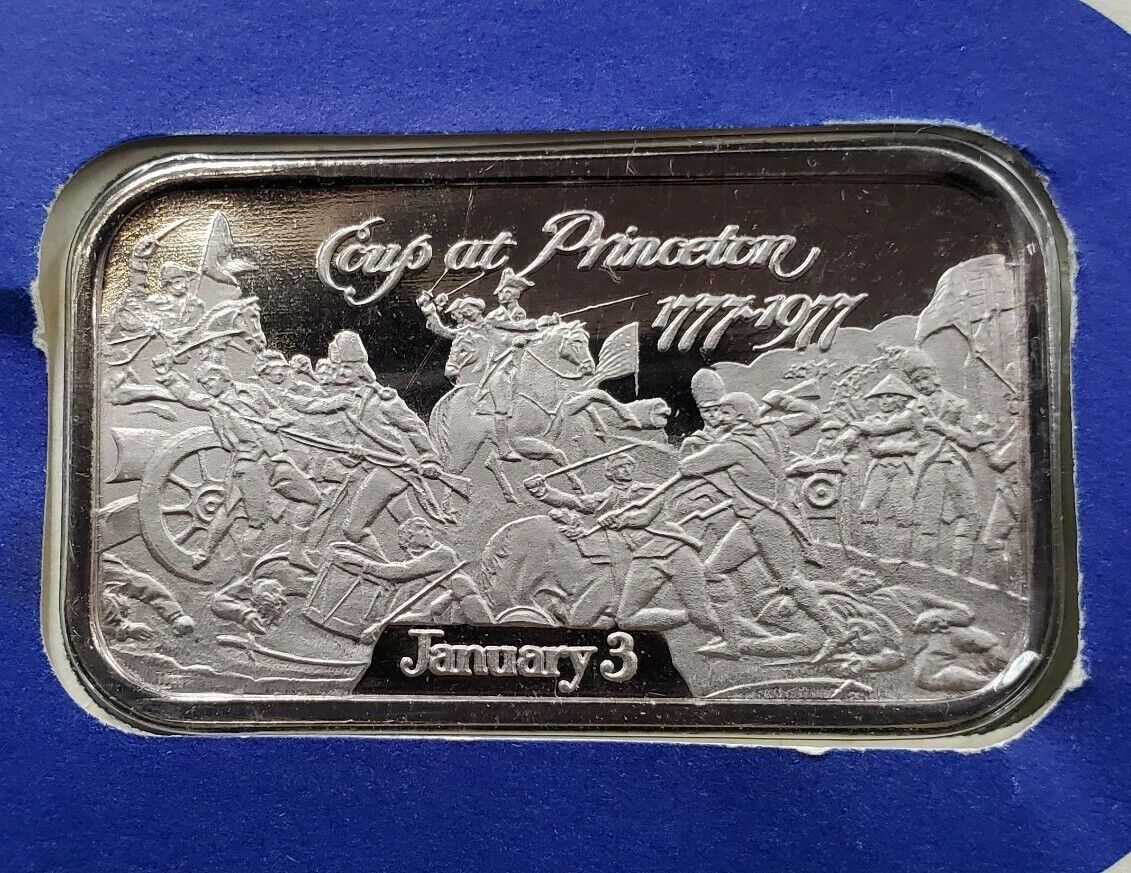 1977 Battle Princeton American 1oz Silver Bar LETTER MEDALIST COVER SOCIETY PACK