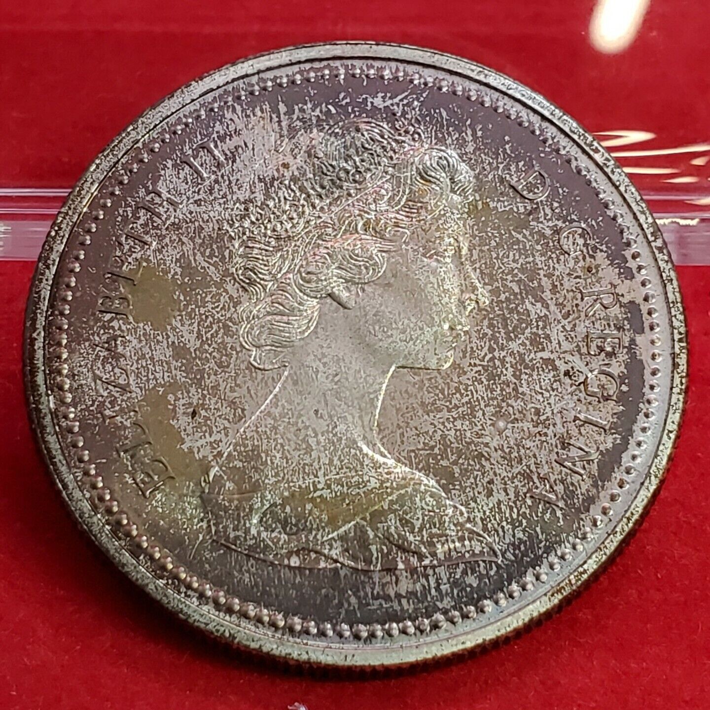 1971 Canada $1 Dollar British Columbia Commemorative Silver PQ * TONER TONING