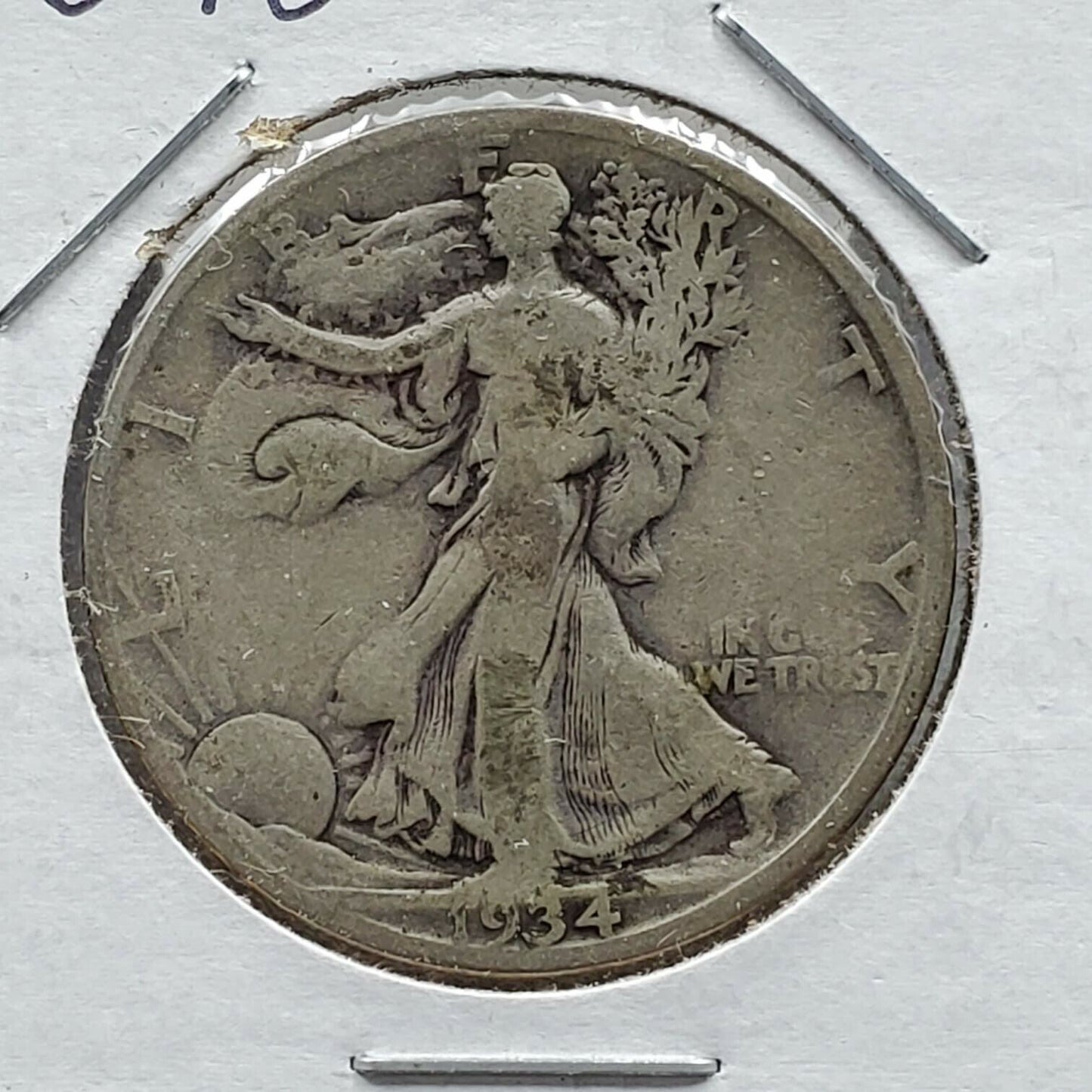 1934 S Walking Liberty Silver Eagle Half Dollar Coin Choice Good G Condition