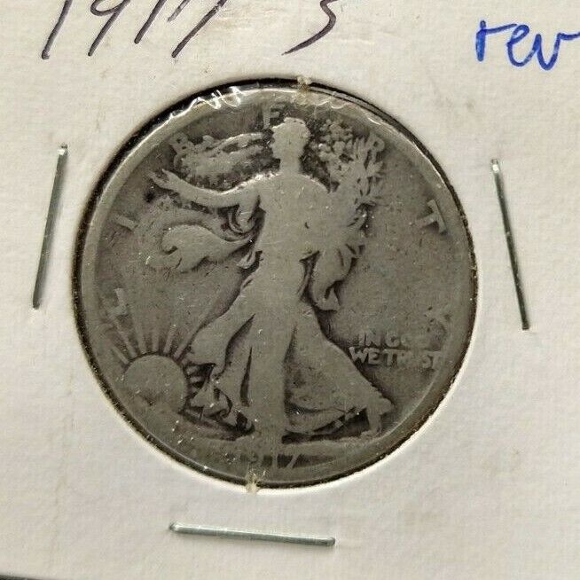 1917 S Walking Liberty Eagle Half Dollar Coin Choice AG About Good