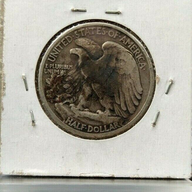 1918 P Walking Liberty Eagle Half Dollar Coin Choice Fine / VF Neat Toning