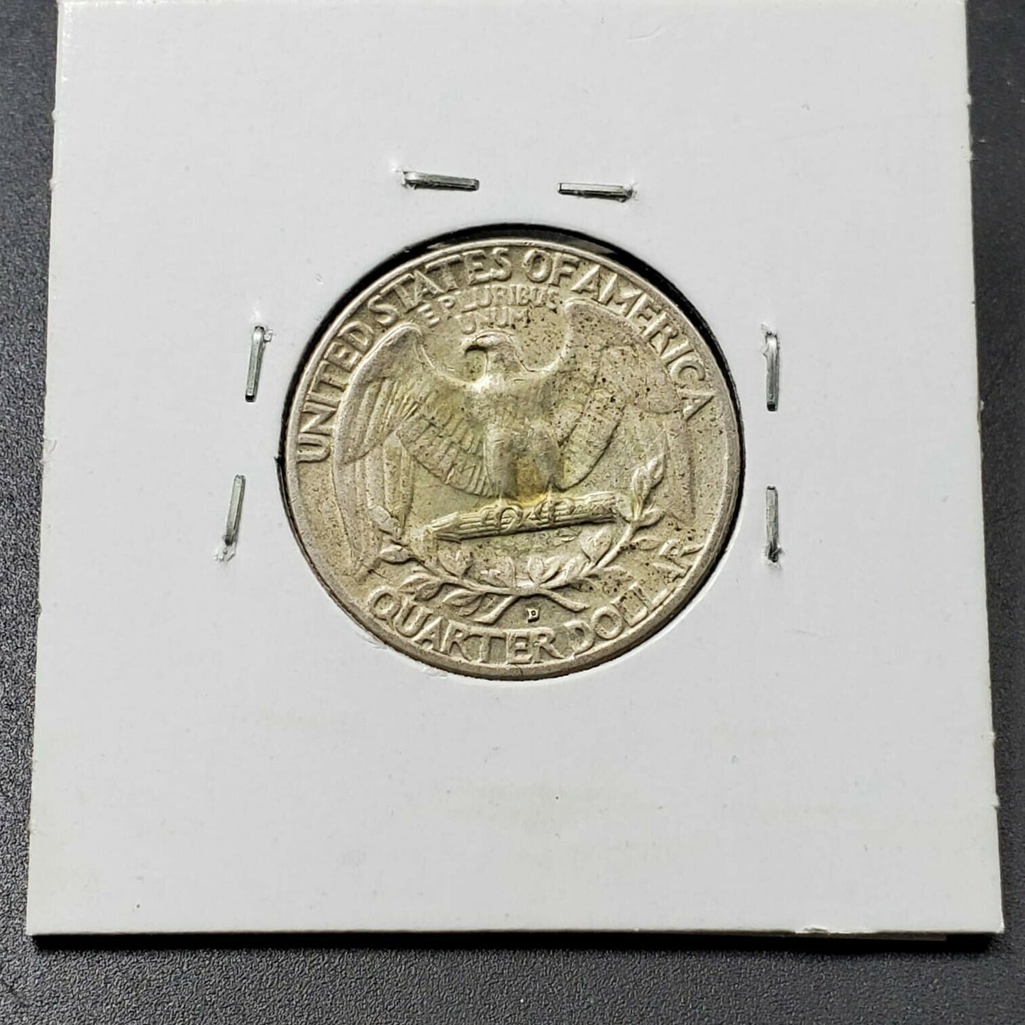1960 D 25c Washington Silver Quarter Coin MAJOR PLANCHET LAMINATION ERROR