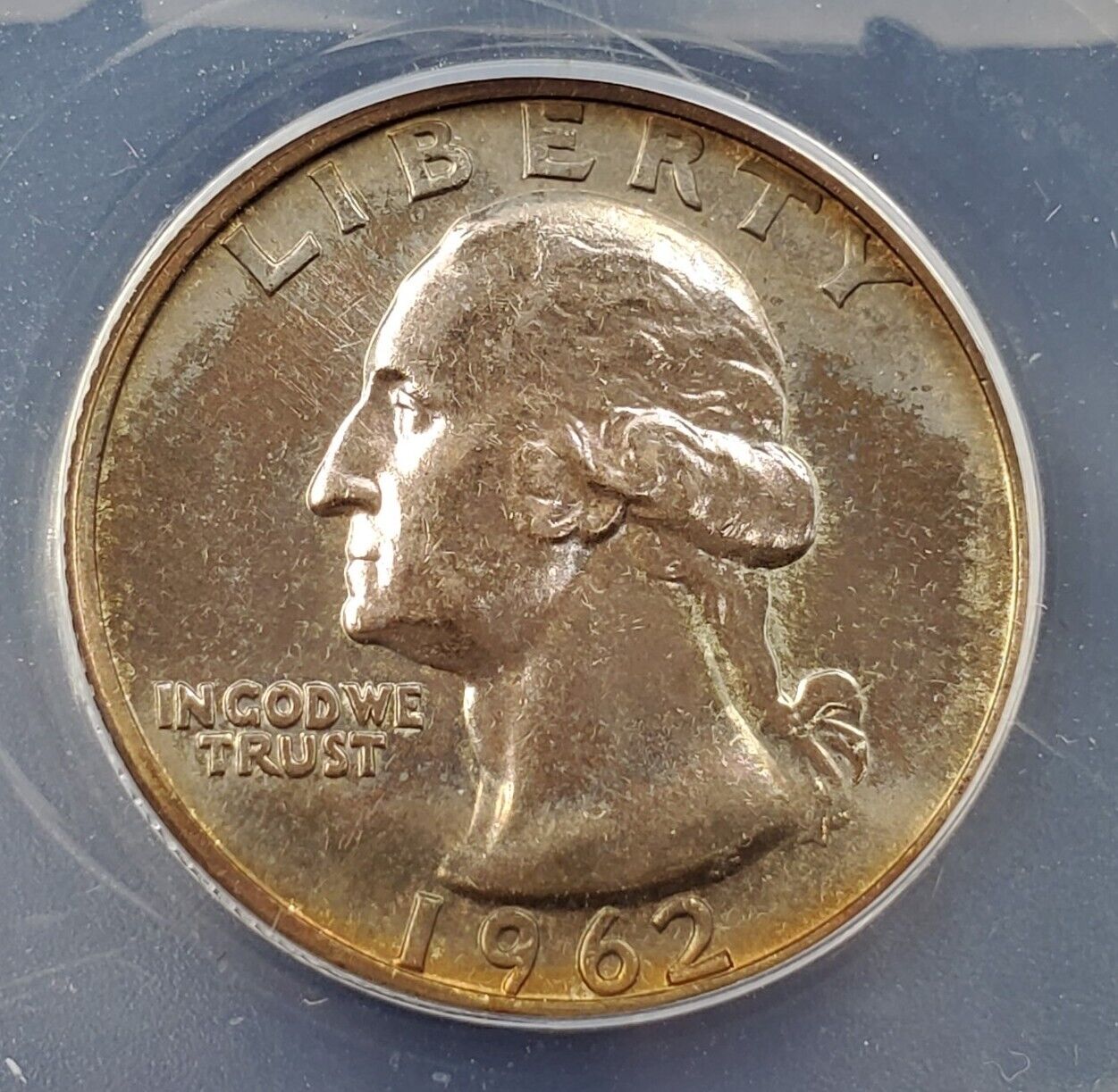 1962 D Washington Quarter 25c ANACS MS62 Double Die REV DDR 002 Variety Coin