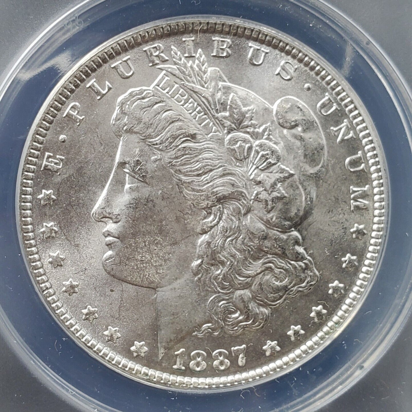 1887 P Morgan Silver Dollar Variety Coin ANACS MS63 VAM-12A DDO ALLIGATOR EYE #2