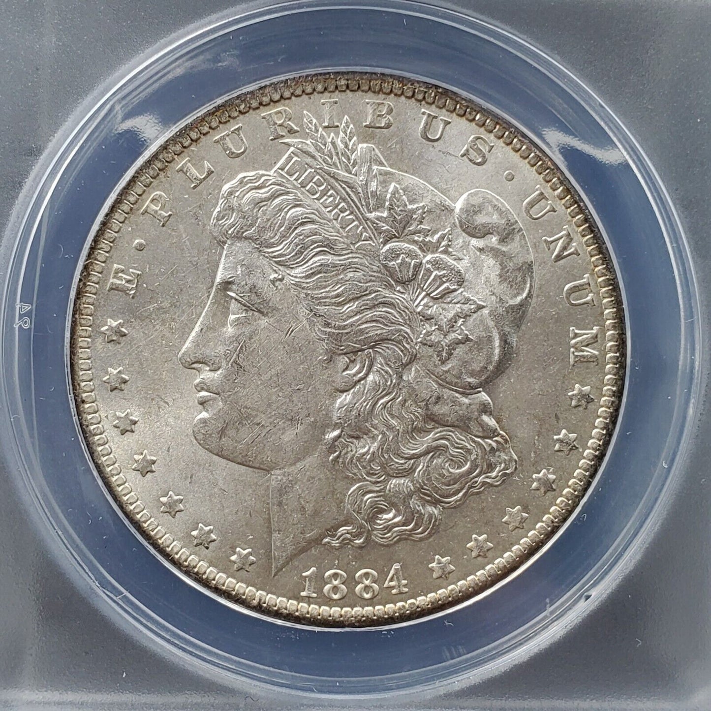 1884 O/O  Morgan Silver Dollar Coin Cleaned ANACS MS60 DETAILS  OMM Vam Variety