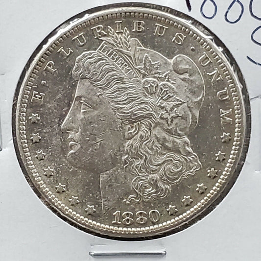 1880 S $1 Morgan Silver Eagle Dollar Coin BU UNC Uncirculated Nice Coin