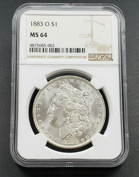 1883 O Morgan Silver Eagle Dollar Coin NGC MS64 CH BU Certified