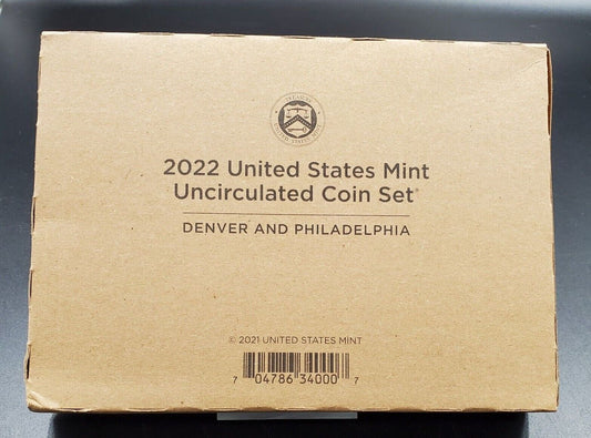 2022 Annual P D UNC 20 Coin US Mint Set WITH American Women Quarters SEALED