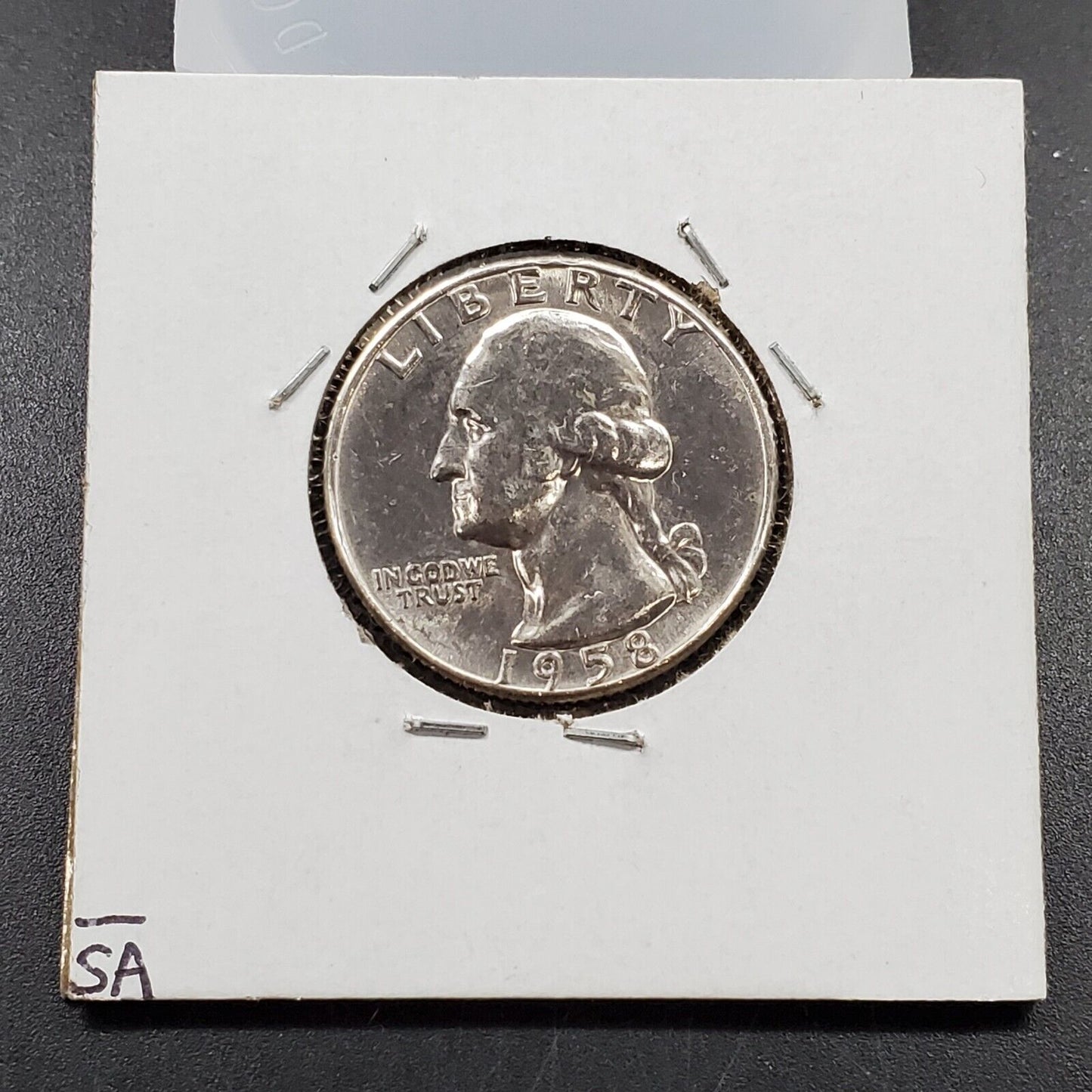 1958 P 25C Washington Quarter Silver Coin CHOICE AU Type B Variety