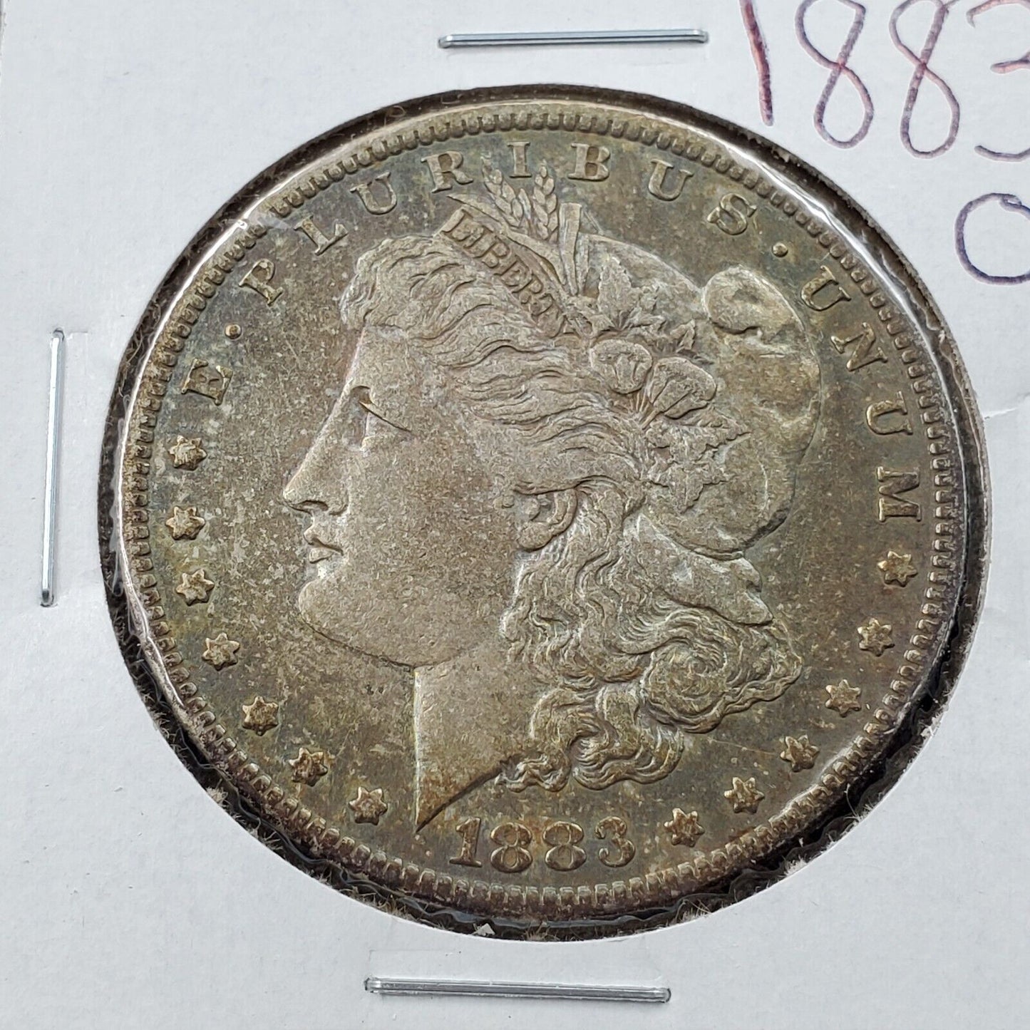 1883 O $1 Morgan Eagle Silver Dollar Coin XF EF Extra Fine Neat Toning Toner