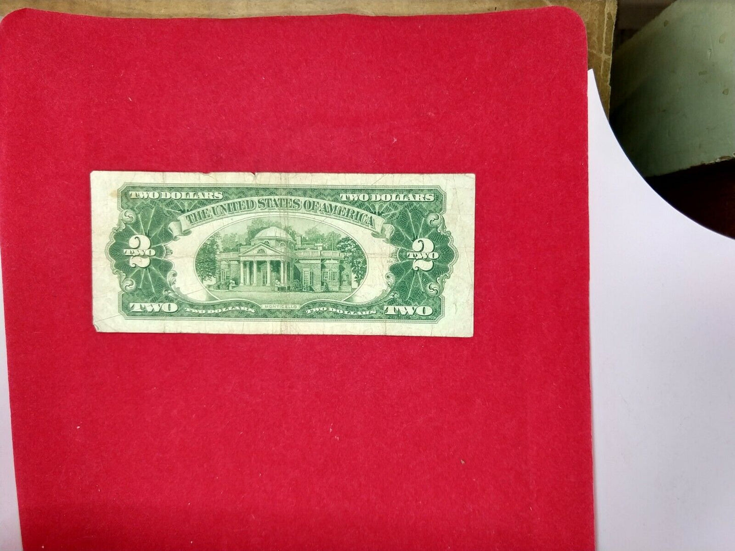 1928 $2 G Legal Tender Note Bill Red Seal LOW DOUBLE REPEAT SERIAL # VG 💵