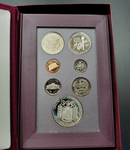 1992 S US Mint Prestige Proof Set OGP Box COA Silver Dollar - RobinsonsCoinTown