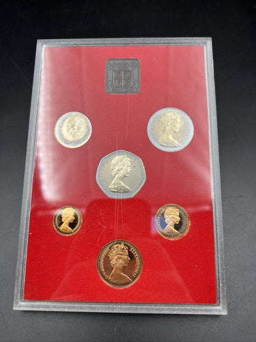United Kingdom 1981 Six 6 Coin Proof Set No Box Neat Toning Toners Great Britain