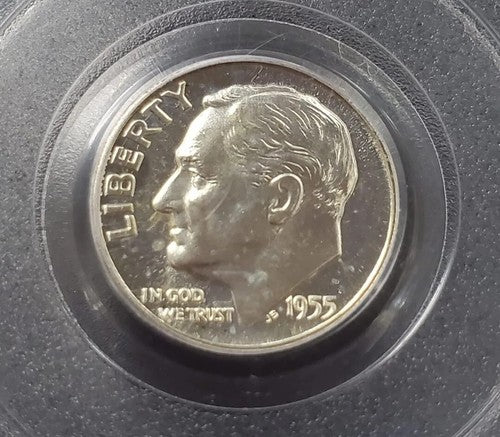 1955 P Roosevelt 10c Silver Dime Coin PCGS PF67 Gem Proof Certified