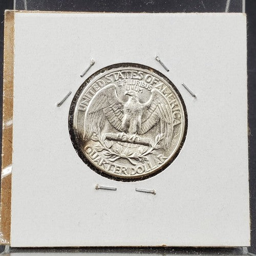1945 P 25C Washington Quarter Silver Coin  WW2 World War Two Era AU