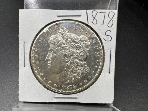 1878 S $1 Morgan Eagle Silver Dollar Coin BU UNC PL Obverse