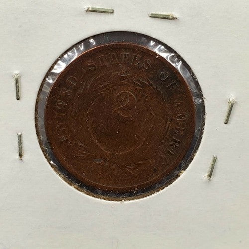 1867 LM 2C Two Cent Copper Coin Piece AG / G Details
