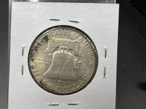 1949 D Franklin Silver Half Dollar Coin BU UNC FBL Full Bell Line Key Date