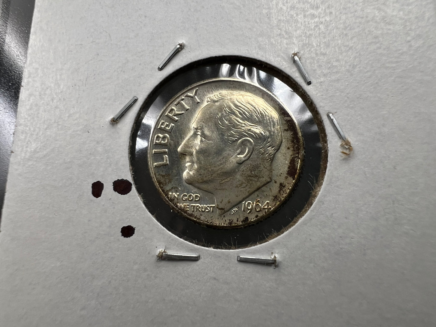 1964 D 10c Roosevelt Silver Dime Coin CH BU PQ Toning Toner #a