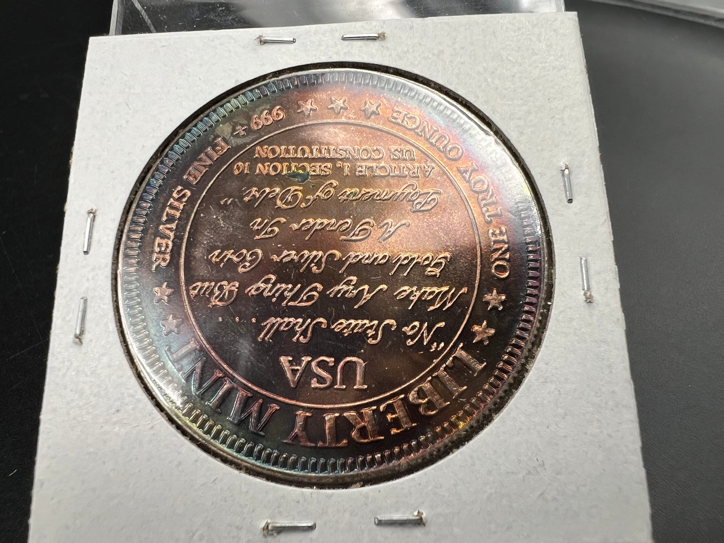 1986 Statue of Liberty 1 Oz Silver Art Round PQ Toning Toner Gem UNC