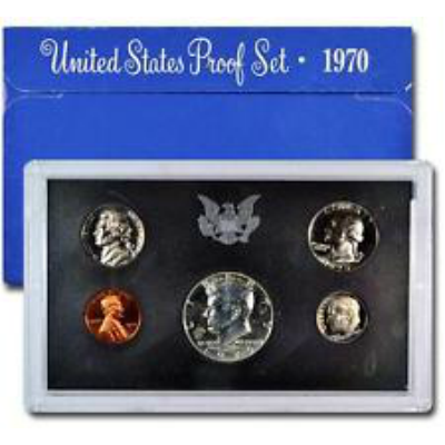 1970 S Proof Set US Mint OGP with 40% Silver 50c
