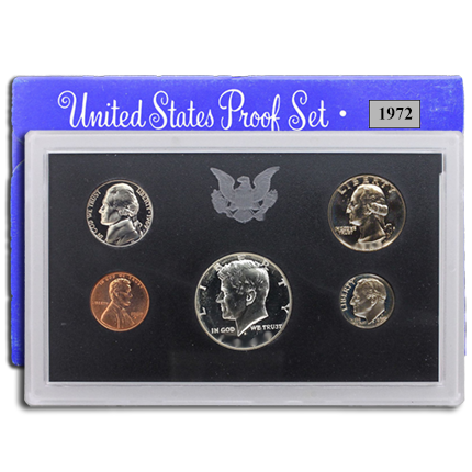 1972 S Proof Set US Mint OGP with 40% Silver 50c
