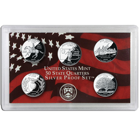 1999 S 5-Piece Quarter Silver Proof Set