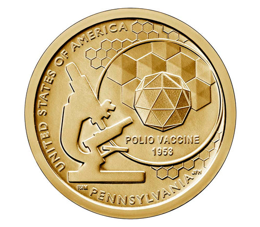 2019 D $1 American Innovation Dollar Pennsylvania Golden Dollar Single Coin