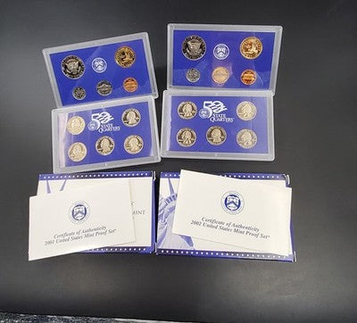 1999 - 2009 U.S. Mint Proof Set 11 Sets w/ COAs CLAD - Free Ship USA