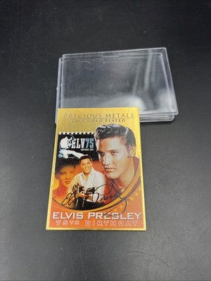 Elvis Presley 75th birthday Gold Plated Card