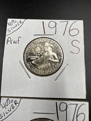 Bicentennial Collector's set 1976 S 40% Silver 25c & 50c Kennedy Half Dollar