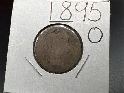 1895 O 25c Barber Silver Quarter Coin Very Circulated SKU#A