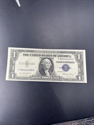 1935 E $1 One Dollar US Silver Certificate Blue Seal Choice UNC #408